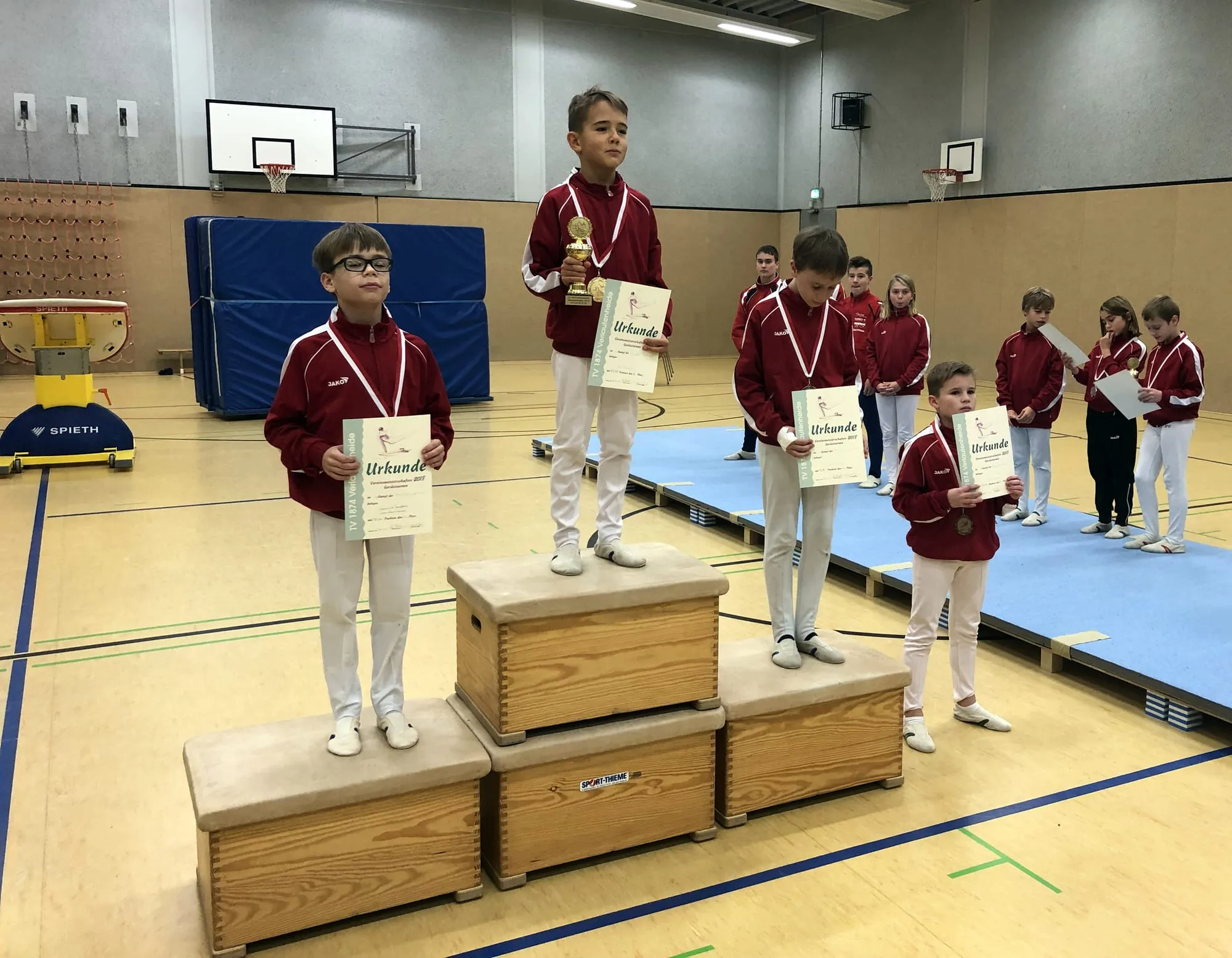 Jugend E: Max Reichelt, Leonard Bruders, Michael Jansen, Moritz Brauers